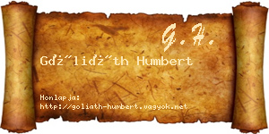 Góliáth Humbert névjegykártya